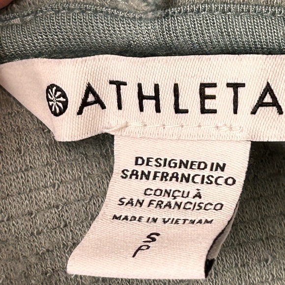 Athleta Womens Coaster Luxe Waffle Hoodie Minimalistic Grey, size Small Petite - Picture 8 of 14